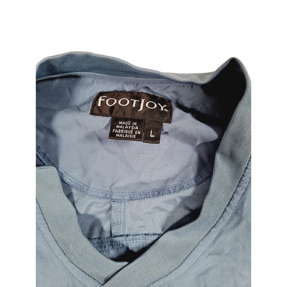 FootJoy Men's Golf Blue Pullover Windbreaker Jacket Size Large - Picture 6 of 12